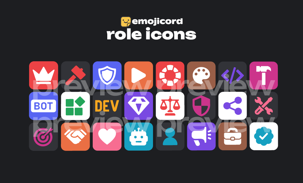 Emojicord Role Icons | 13 Roles | BuiltByBit